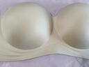 ubras【虞书欣同款】圆圆杯文胸可拆无肩带内衣女透气胸罩小胸聚拢粉底 店长推荐-【抹胸款】燕麦奶色 80A 实拍图