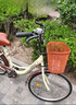 ICOLOUR自行车女成人女士男通勤上班单车轻便款亲子学生复古公主车 尊享黄（变速+编织加大车筐） 26寸【适合身高：155-175cm】 实拍图