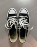 匡威（Converse）官方All Star经典帆布男女高帮休闲运动鞋黑色101010 101010/黑色 39.5 实拍图
