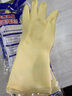 巧姨橡胶手套劳保工作耐磨耐用胶皮防水洗衣服洗碗女厨房家用 乳白色特厚3双装 M(中码) 实拍图