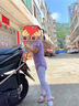 三沙（Sansha）儿童舞蹈服短袖芭蕾舞 连体女童舞蹈练功服 粉色-开裆 M  实拍图