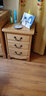 万德美 床头柜实木简约欧式床头柜白橡木实木床头柜 原木色 保证实木 实拍图