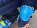 米高儿童轮滑护具滑板自行车溜冰鞋旱冰鞋护具护膝头盔帽子轮滑包套装 K7护具蓝色 M码（45-70斤） 实拍图