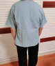 俞兆林（YUZHAOLIN）中老年人衣服奶奶装夏短袖套装棉麻女大码女装老太太夏装妈妈装 蓝色(套装) 4XL建议(130-145斤) 晒单实拍图