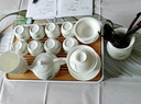 祥业汝窑功夫茶具整套装家用高档陶瓷泡茶壶盖碗茶杯茶盘会客商务礼品 吉祥壶盖碗八杯 13头 实拍图
