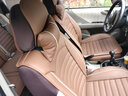 翰静2025新款汽车坐垫全包围四季通用皮座垫五座小车免拆汽车座套适于 摩卡棕 风光500VV7风光580五座福睿斯VV5 实拍图