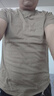 雾卡 【三件装】短袖t恤男纯色棉宽松夏季士半袖潮流衣服情侣装 卡其+深灰+黑色 6XL 建议210-230斤 实拍图