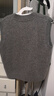 旅途原品ltyp 百搭羊毛坎肩黑色毛衣背心 灰色针织马甲上衣女秋冬 巴黎灰 - 现货 XS -S 实拍图