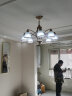 格蕴美式吊灯客厅灯现代简约大气卧室餐厅灯北欧铁艺欧式家用灯饰灯具 套餐4(五件套 3室2厅) 实拍图