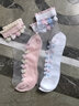 浪莎（LangSha）儿童袜子女童夏季超薄水晶袜女孩宝宝百搭花边短袜 实拍图