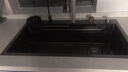 JOMOW九牧王洗菜盆5MM厚瀑布飞雨厨房水槽大单槽304不锈钢洗菜池 80*45cm纳米黑(飞雨瀑布) 抽拉飞雨套餐+台控下水+洗杯器+净水龙头 实拍图