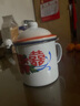 欧丽家 大号双喜婚庆怀旧复古搪瓷带盖搪瓷缸茶缸水杯子茶缸子婚庆双喜杯搪瓷杯 9cm喜字杯一个（红白盖子）（装水610ml） 实拍图