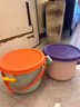 小帮手可爱玩具收纳桶儿童卡通手提宝宝幼儿积木整理小箱子零食盒筐神器 紫橙大号混装（不含积木） 实拍图