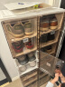 蚂蚁盒子（MAYIHEZI） 免安装可折叠透明茶色塑料鞋柜门口防尘防潮简易鞋盒2列8层14格 实拍图