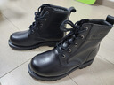 强人羊毛保暖户外男靴马丁靴头层牛皮军迷棉靴子 固特异防寒靴  黑 40 实拍图