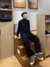 真维斯（Jeanswest）T恤长袖2025秋冬上衣内搭保暖秋衣加厚打底衫男长袖体恤内搭衣服 【半高领纯色】黑色 2XL 实拍图