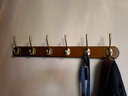 迎千福 轻奢高端墙上挂衣架壁挂卧室室内衣服挂架墙上免打孔玄关挂衣钩 金色钩子胡桃色底板 八钩79厘米【可挂大衣】 实拍图