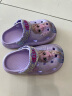 迪士尼（Disney）儿童洞洞鞋女童夏防滑凉鞋居家休闲宝宝拖鞋 F1135浅紫 180mm  晒单实拍图