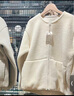 无印良品（MUJI）女式  长毛抓绒 夹克 短款外套女  简约风 BB2NSA3A 象牙色 M(160/84A) 实拍图