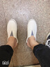 回力休闲鞋低帮套脚一脚蹬懒人鞋纯色透气舒适防滑男女情侣鞋帆布鞋 XY77白色 41 尺码标准 实拍图