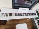 海蒂诗电钢琴便携式88键重锤初学者儿童电子钢琴成人专业电钢考级幼儿 B-101白色-重锤三踏-钛金腿 实拍图