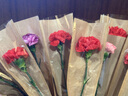 九千谷鲜花包装纸花束单支袋玫瑰花康乃馨包花纸 牛皮色20张含丝带3865 实拍图