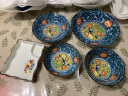美浓烧（Mino Yaki） 美浓烧 日本进口盘子陶瓷餐盘寿司盘古伊万里高颜值风彩瓷盘 间取赤绘(15.5*12.2*3cm) 5.9英寸 实拍图