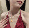 MGS曼古银向日葵珍珠女士项链轻奢锁骨链吊坠可拆生日生日礼物送女友 向日葵项链（吊坠可拆） 实拍图