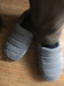 惠夫人冬季棉拖鞋女包跟居家情侣保暖防滑月子鞋家用男士简约厚底 毛绒包跟 深灰 40-41 (适合39-40码穿) 实拍图