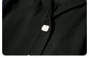 三彩2023夏季新款西装领连衣裙收腰泡泡袖短裙小黑裙优雅通勤 黑色 155/80A/S 晒单实拍图