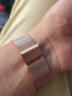 老皮匠 超薄钢带  男女 手表配件 代用CK DW表带 不锈钢表链 米兰编织金属手表带 细网--玫瑰金色 20mm 实拍图
