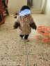 戴维贝拉（DAVE＆BELLA）冬季装女童加绒加厚保暖外套 宝宝夹棉豹纹外衣 粉色豹纹 100cm（4Y(建议身高95-105cm）） 实拍图