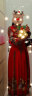 帝弗·润驰夏装新款红色连衣裙长款过膝轻奢民族风红色印花高端大牌拖地长裙 红色 M 晒单实拍图