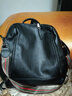 喵小姐（MISSMIAO）轻奢高端品牌女士包包女包新款大容量双肩包女软皮旅游行轻便背包 黑色(简约时尚气质休闲小众高级) 实拍图