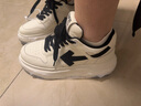 CHERY KALLY【沈梦辰同款】轻奢女鞋厚底小白鞋女2025新款板鞋子松糕鞋 CHERY&KALLY 白黑色 38 实拍图
