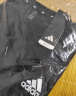 adidas休闲速干健身上衣圆领短袖T恤男装夏季阿迪达斯官方轻运动 黑色/白色 XS 实拍图
