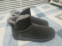 京策雪地靴男皮毛一体春季保暖面包大棉鞋情侣加绒加厚防滑东北老北京 100灰色绒面 42 实拍图
