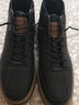 北柘男鞋春秋季男士休闲皮鞋百搭高帮板鞋男鞋子男运动潮鞋 黑棕（加绒款）-Y771M 42 实拍图