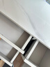 乐翰法式奶油风小型梳妆台小户型卧室迷你化妆桌收纳柜一体化妆台 60cm梳妆台+镜+凳【副柜左右装】 饰面材质：抗菌皮纹+岩板 实拍图