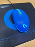 罗技（G）G102二代有线游戏鼠标机械电竞RGB小手个性化定制防滑贴桌垫耿鬼电竞宏编程轻量化百元性价比 G102蓝色+鼠标垫 实拍图