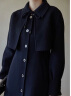 独束大码女装气质时尚毛呢两件套冬季新款胖mm两穿式双面呢大衣女 静谧黑 XL 实拍图