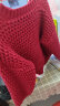 皮尔卡丹红色毛衣新年外套针织开衫女2024年秋冬新款宽松麻花复古温柔 红色 均码(85-130斤拍) 晒单实拍图