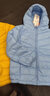 雅鹿2025新款儿童轻薄羽绒服男童女童男孩女孩宝宝秋冬薄款连帽外套 灰色 140cm 实拍图