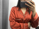 金三塔真丝睡衣女100%桑蚕丝外穿凉感养肤两件套装睡裤居家服 白玉兰色 L 实拍图