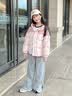 巴拉巴拉儿童羽绒服冬装男童女童宝宝连帽外套保暖面包服亲子装潮 红色调00466-白鸭绒 110 cm 实拍图