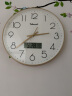 天王星（Telesonic） 挂钟 客厅万年历钟表3D立体创意双日历温度时钟简约石英钟薄边挂表 奢时金35CM日历款 晒单实拍图