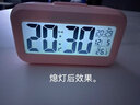 PEARL2023新款桌面电子闹钟智能台钟学生起床神器带夜光贪睡数字电子钟 粉色+电池*3 实拍图