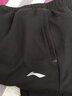 李宁（LI-NING）运动裤男夹棉裤秋冬季防风宽松直筒户外运动系带加绒长裤训练裤子 墨水蓝（夹棉） XXL/185 实拍图
