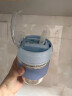 膳魔师（THERMOS）玻璃杯冷萃杯单层吸管410ml男女通用随手杯耐热耐冷TCGK-410-S BL 实拍图