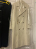 无印良品 MUJI 男女通用 不易沾水 宽版双排扣大衣 无性别 男款女款 BDE15C2S 象牙色 XXS-XS 实拍图